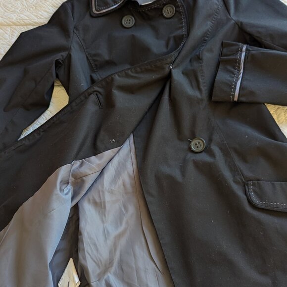 PROMOD Short black Trench Coat - Picture 8 of 10